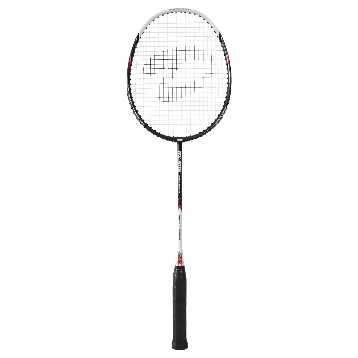 DSC Dx-505 Badminton Racquet (White/Grey) - Strung