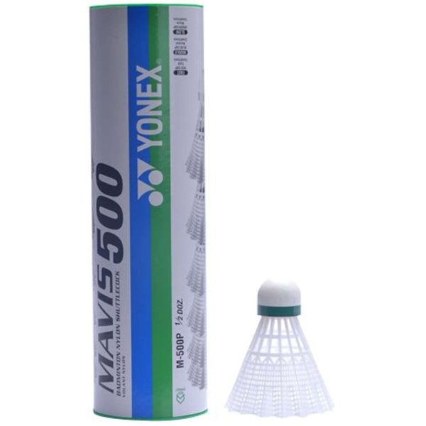 YONEX Mavis 500 Green Cap White Nylon Shuttlecock