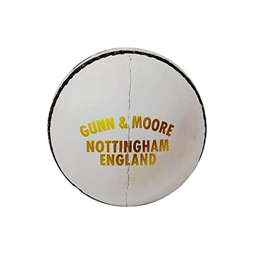 GM County Star Cricket Leather Ball (WHITE)