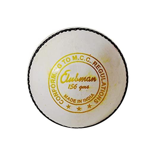 GM Clubman Leather Cricket Ball (White) - MENS