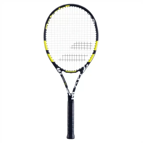 babolat evoke 102 tennis racquet black yellow strung 1 (1)